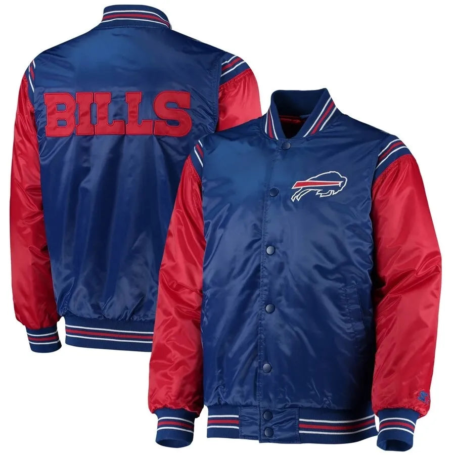 Buffalo Bills Enforcer Full-Snap Satin Varsity Jacket