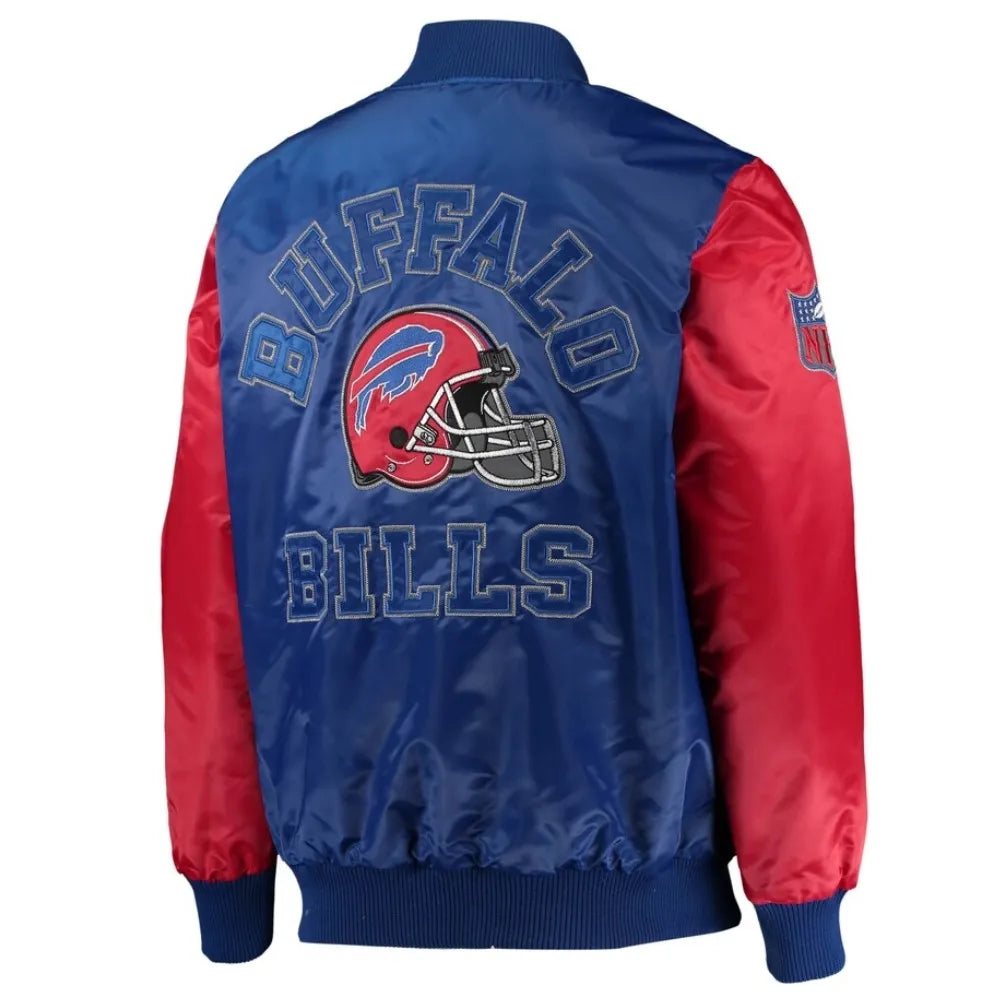 Buffalo Bills Locker Room Throwback Satin Varsity Jacket