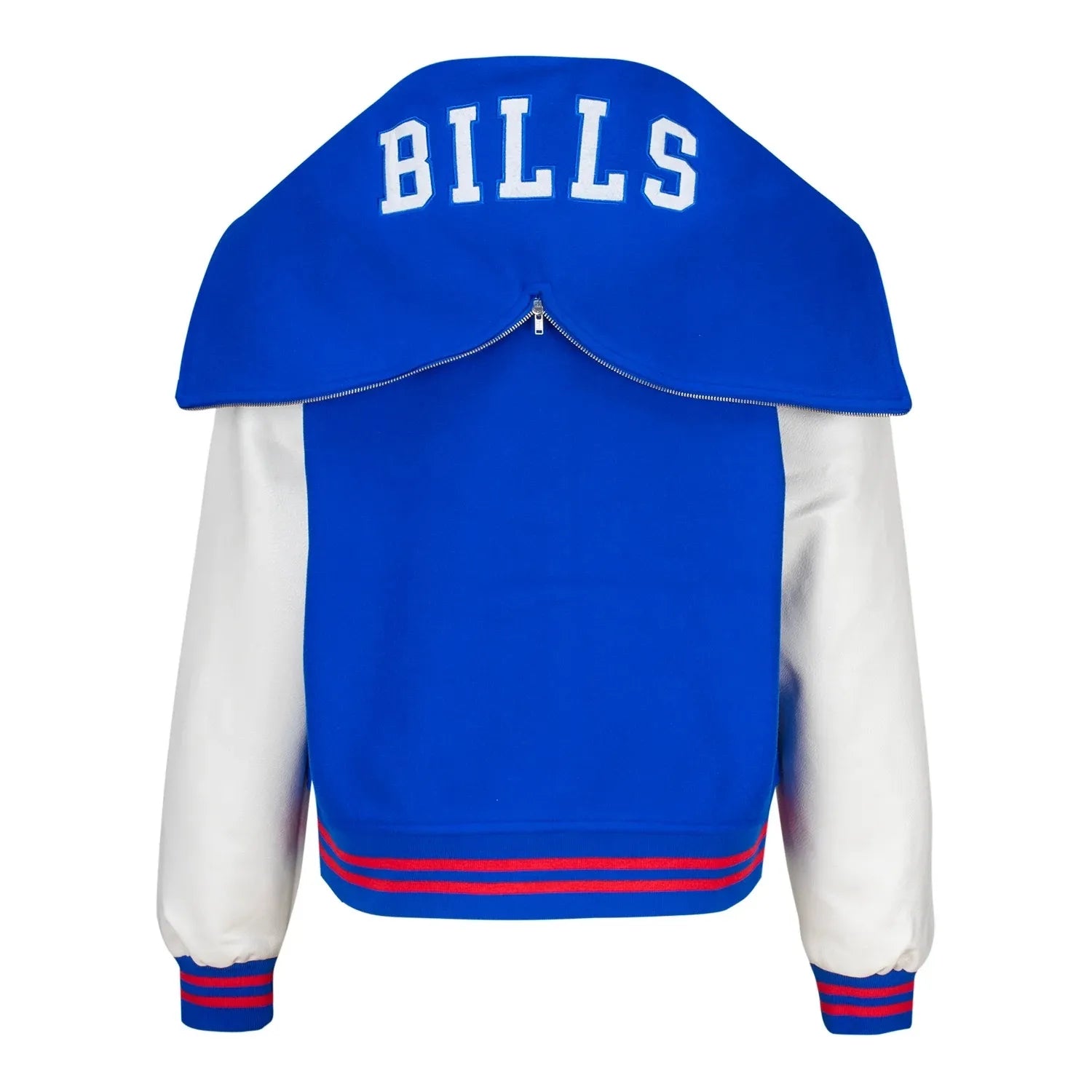 Buffalo Bills Womens Wild Wool & Leather Varsity Jacket
