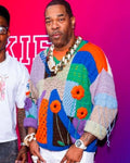 Busta Rhymes Crochet V-Neck Sweater USA Jackets