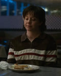 CHRISTY Sydney Sweeney Brown Striped Polo Shirt