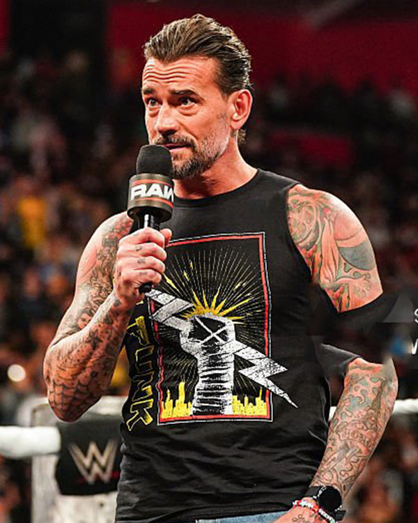 CM Punk Chicago Fist Tank Top Clanton Jacket