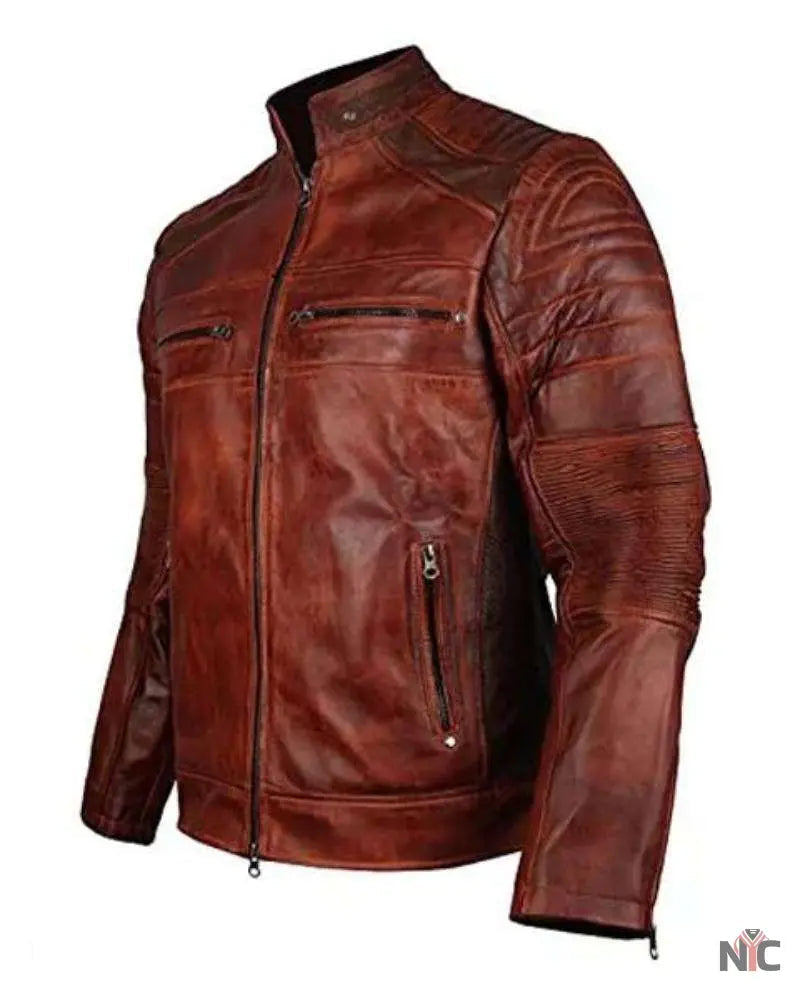 Cafe Racer Leather Jacket Clanton Jacket