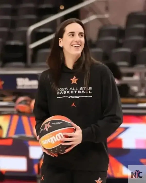 Caitlin Clark 2025 AT&T WNBA All-Star Black Hoodie Clanton Jacket