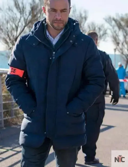 Candice Renoir Antoine Dumas Blue Hooded Jacket Clanton Jacket