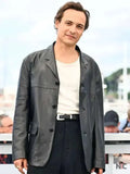 Cannes Film Festival 2025 Frank Dillane Black Leather Blazer Clanton Jacket