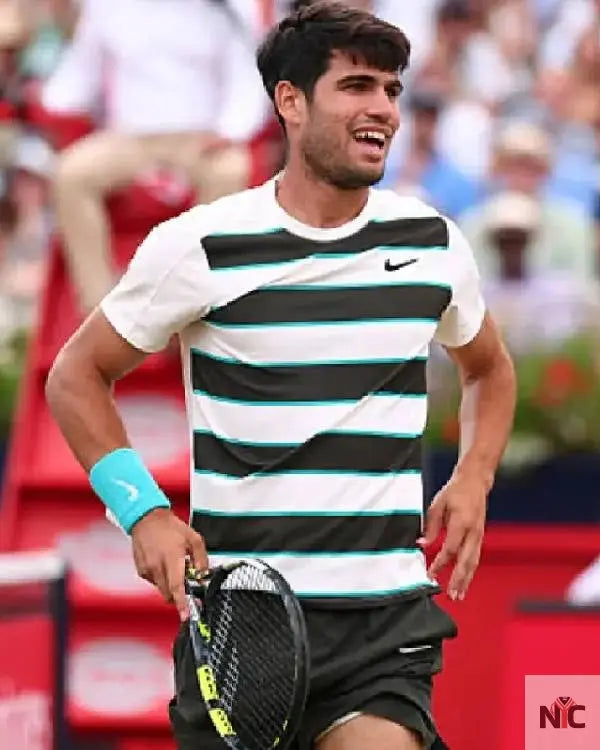 Carlos Alcaraz 2025 Queen’s Club Final T-Shirt Clanton Jacket