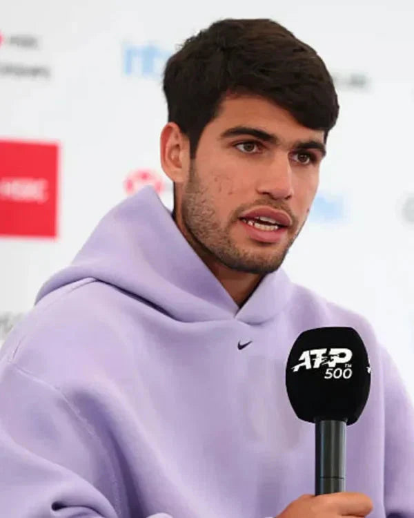 Carlos Alcaraz 2025 Queen’s Club Final Purple Hoodie Clanton Jacket