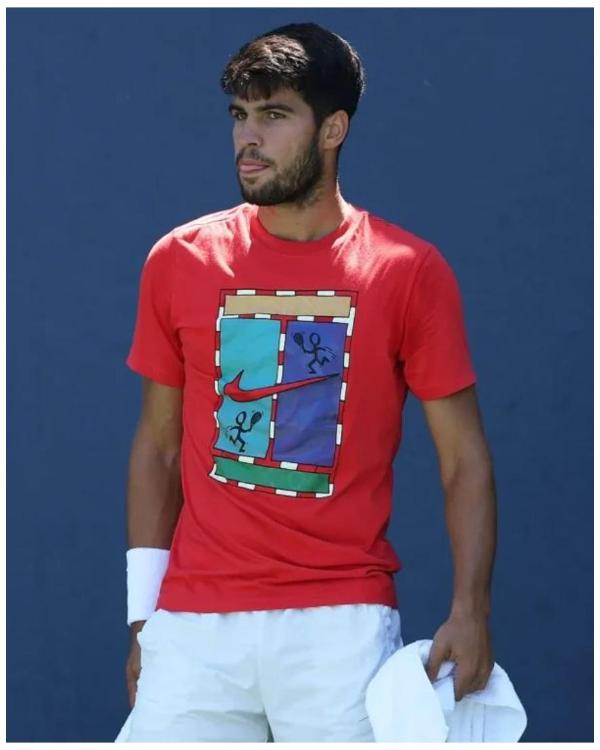 Carlos Alcaraz 2025 US Open Red T-Shirt Shopotiny