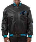 Carolina Panthers Black Leather Jacket