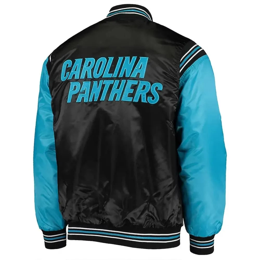 Carolina Panthers Enforcer Satin Varsity Jacket
