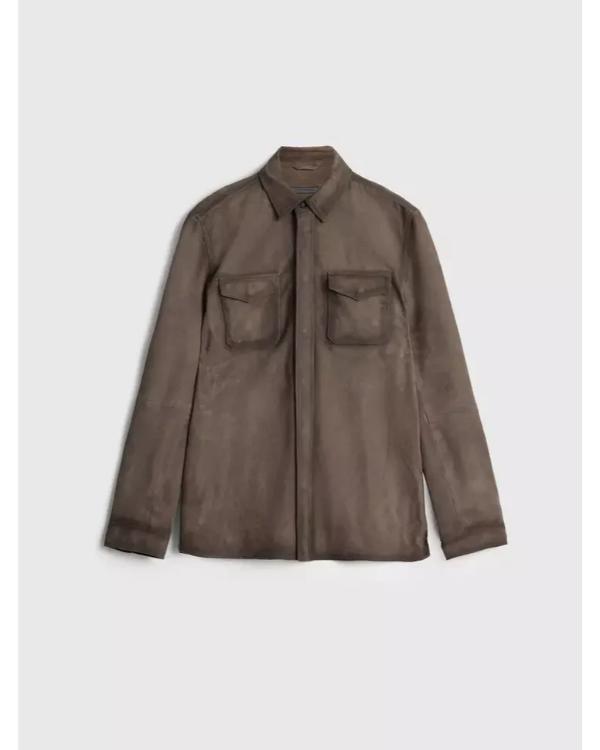 Caught In The Act Double Life S01 Hasani Brown Suede Overshirt Clanton Jacket