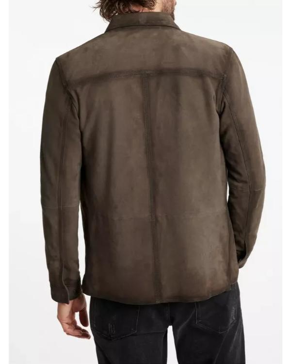 Caught In The Act Double Life S01 Hasani Brown Suede Overshirt Clanton Jacket