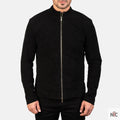 Charcoal Black Suede Biker Jacket Clanton Jacket