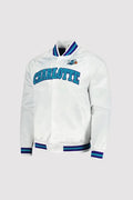 Charlotte Hornets Classics White Varsity Jacket Clanton Jacket