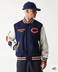 Chicago Bears NFL Navy Varsity Jacket Clanton Jacket