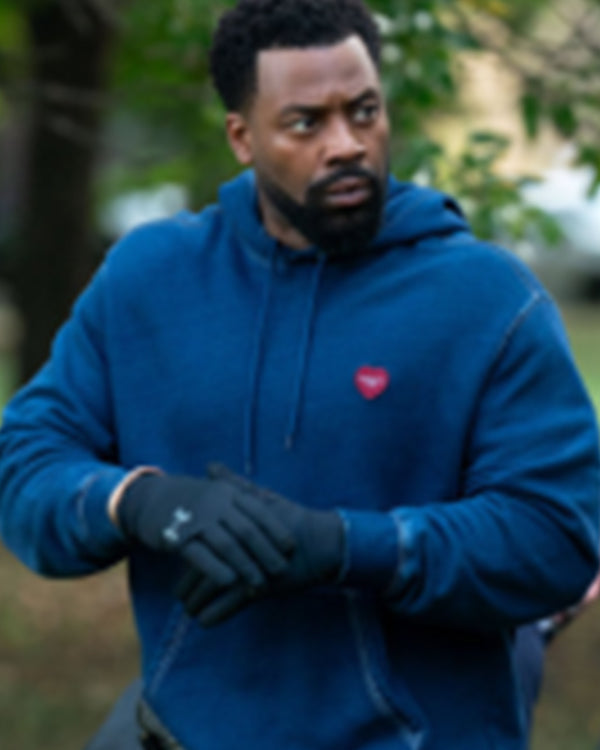 Chicago PD S13 LaRoyce Hawkins Heart Logo Blue Hoodie