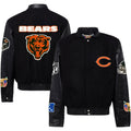 Chicago Bears Jeff Hamilton Wool and Leather Varsity Jacket