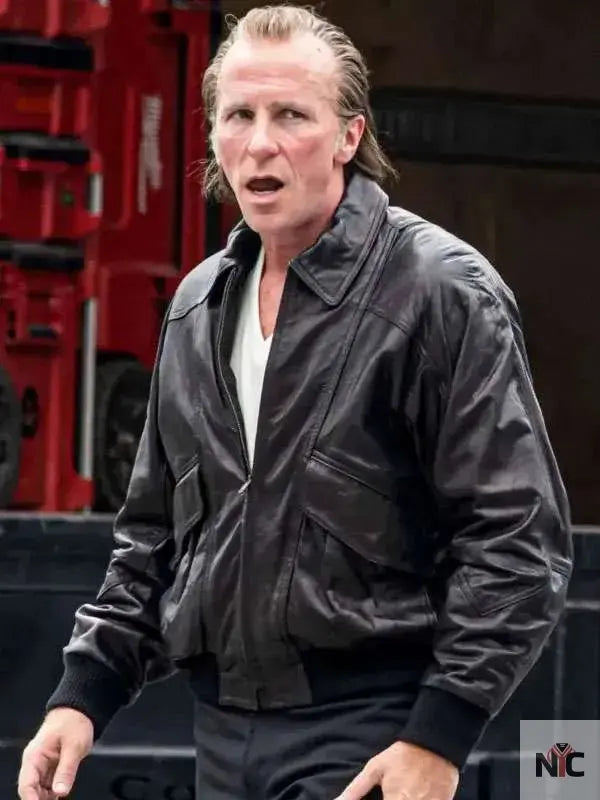 Christian Bale Madden Black Leather Jacket Clanton Jacket