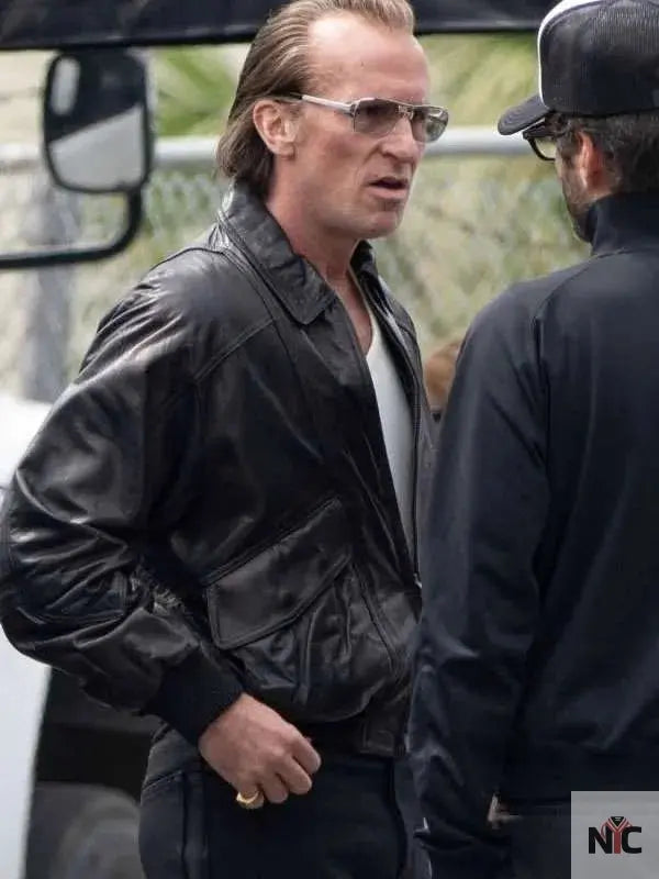 Christian Bale Madden Black Leather Jacket Clanton Jacket