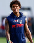Christian Gonzalez New England Patriots Sleeveless Hoodie USA Jackets