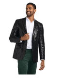 Christmas Black Sequin Blazer