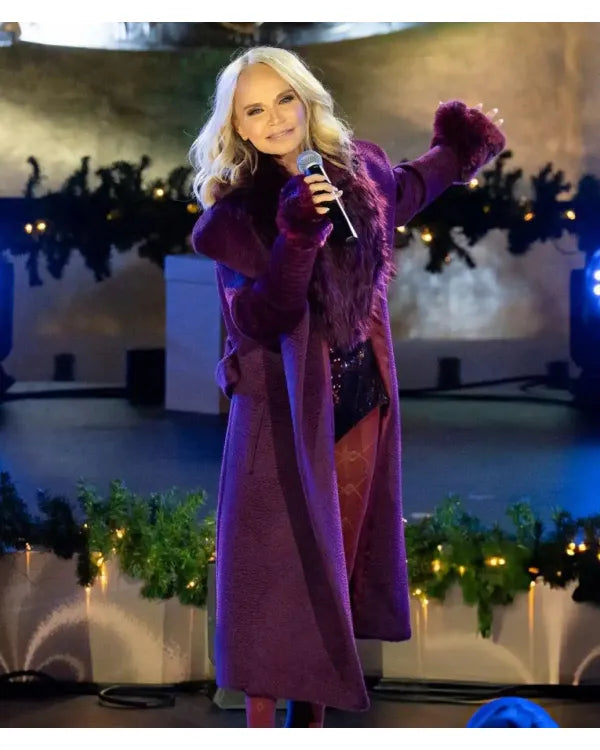 Christmas In Rockefeller Center Kristin Chenoweth Purple Coat