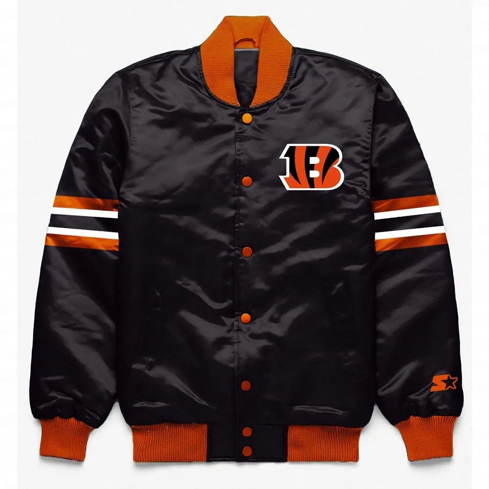 Cincinnati Bengals Button Down Black Jacket