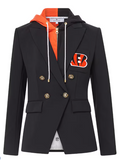 Cincinnati Bengals Veronica Beard Black Dickey Jacket Clanton Jacket