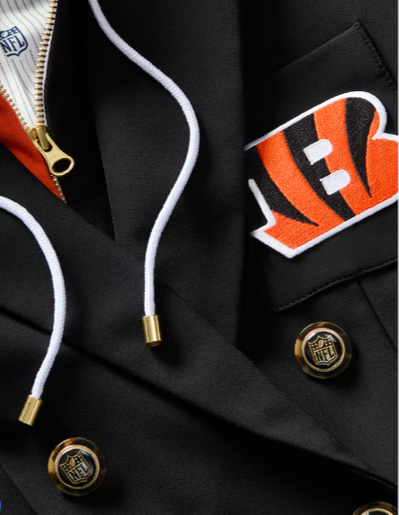 Cincinnati Bengals Veronica Beard Black Dickey Jacket Clanton Jacket