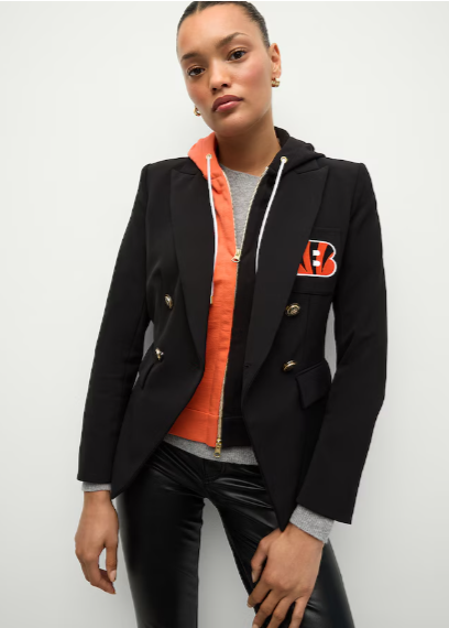 Cincinnati Bengals Veronica Beard Black Dickey Jacket Clanton Jacket