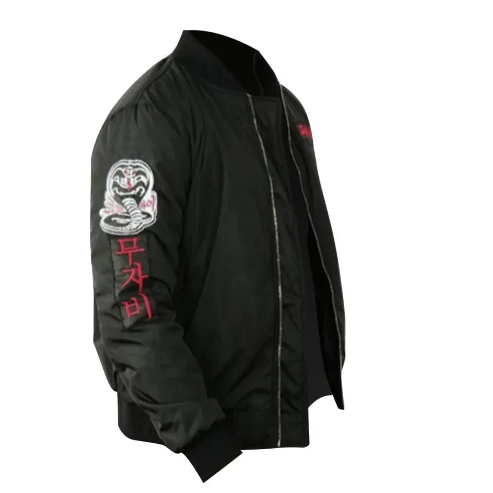 Cobra Kai John Kreese Black Bomber Jacket Clanton Jacket