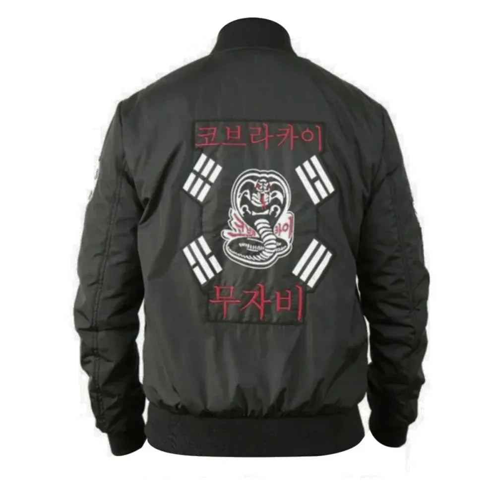 Cobra Kai John Kreese Black Bomber Jacket Clanton Jacket
