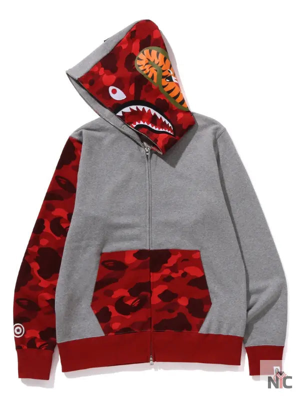 Color Camo Shark Full Zip Hoodie Clanton Jacket