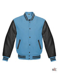 Columbia Blue And Black Varsity Jacket Clanton Jacket