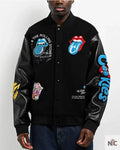 Cookies x The Rolling Stones Letterman Black Varsity Jacket Clanton Jacket