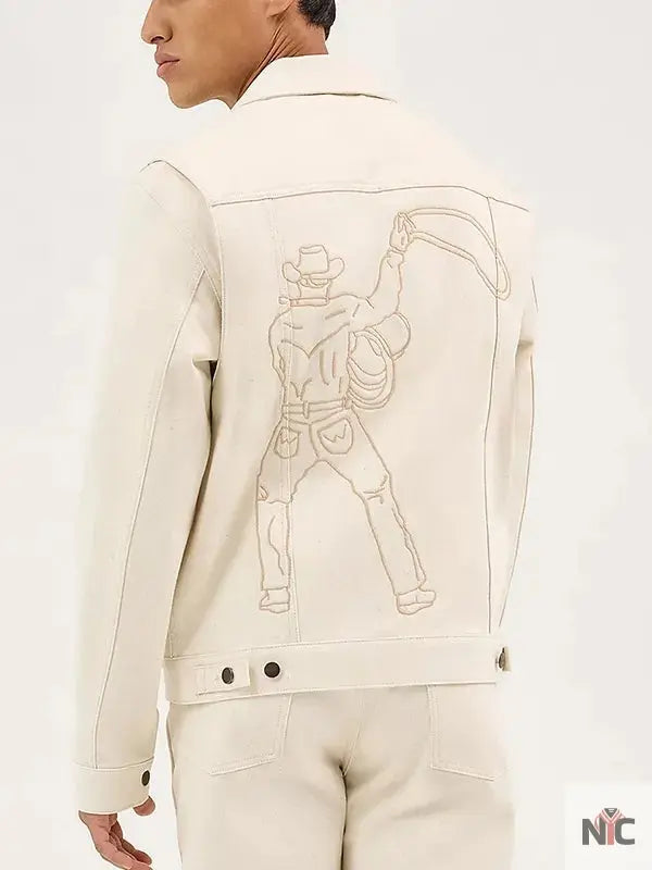 Cowboy 2025 Unisex Cream Denim Jacket Clanton Jacket