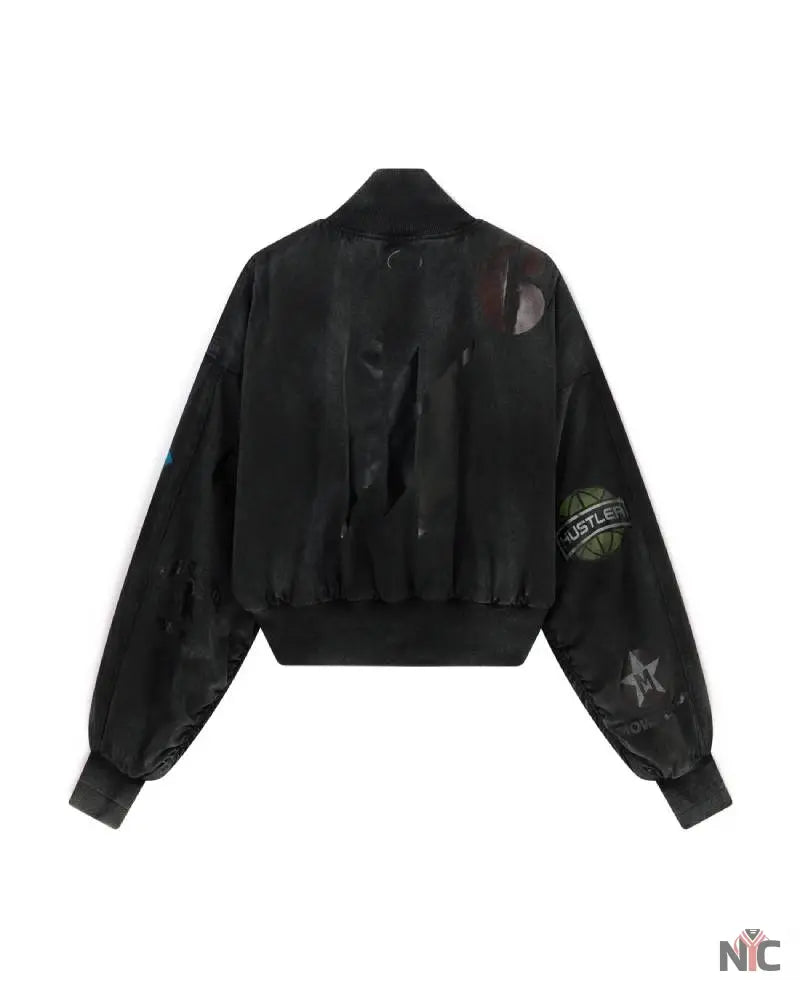 Crash Bomber Black Clanton Jacket