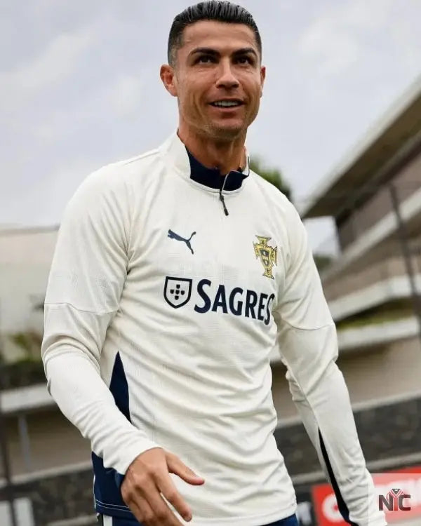 Cristiano Ronaldo Portugal 2025 Puma Training Sweatshirt Clanton Jacket