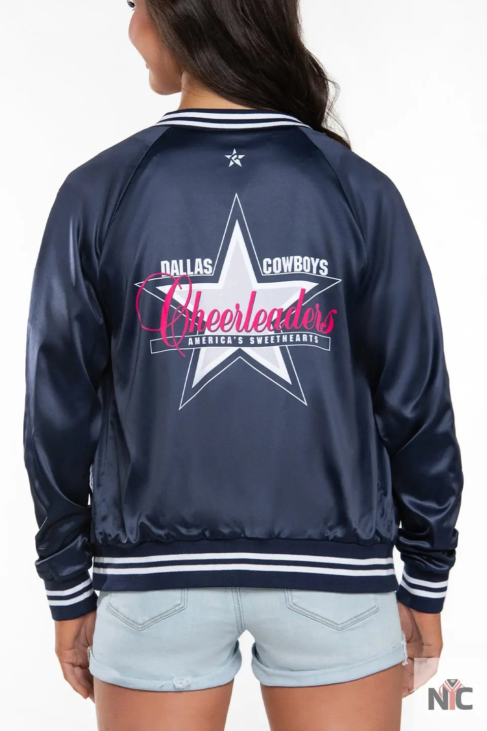 DCC Satin Bomber Jacket in Navy Clanton Jacket