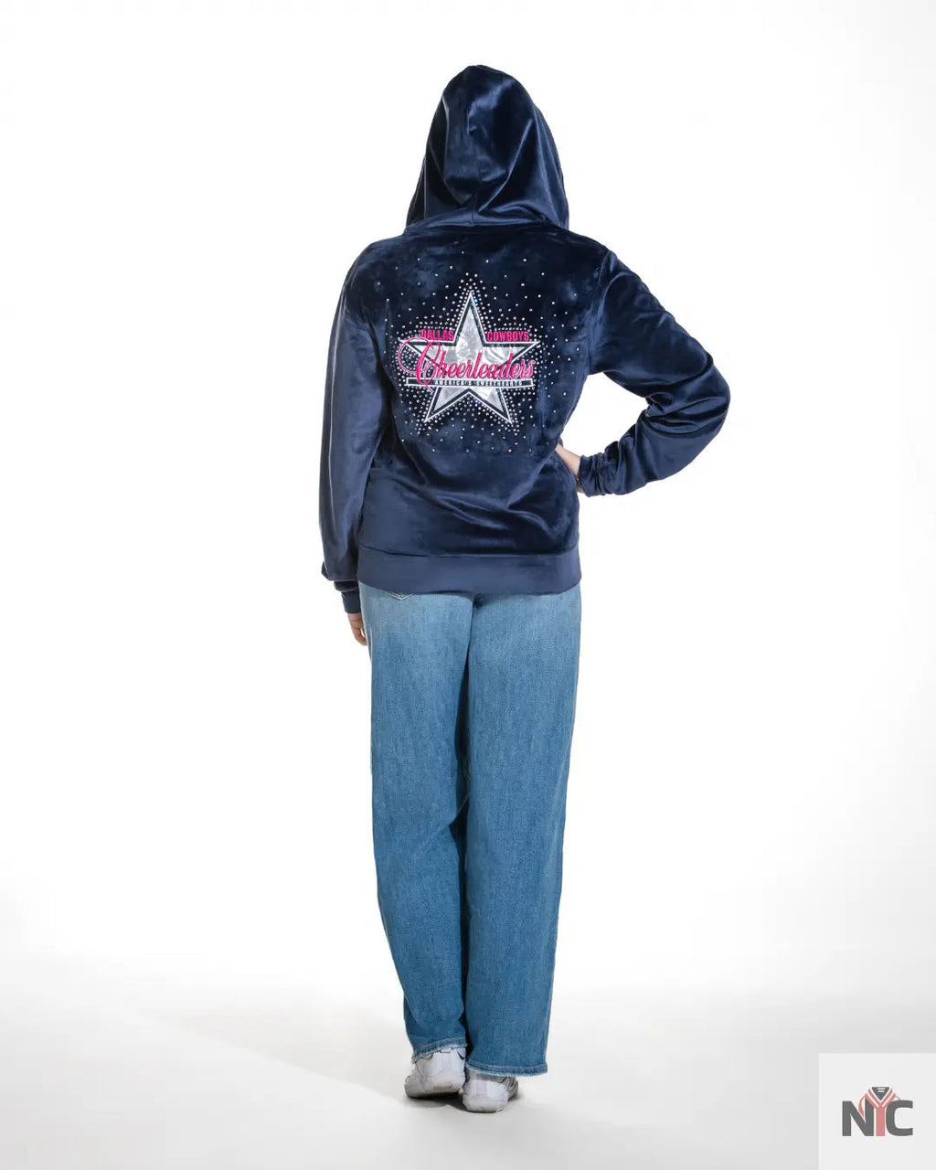 Dallas Cowboys Cheerleader Navy Blue Hoodie Clanton Jacket