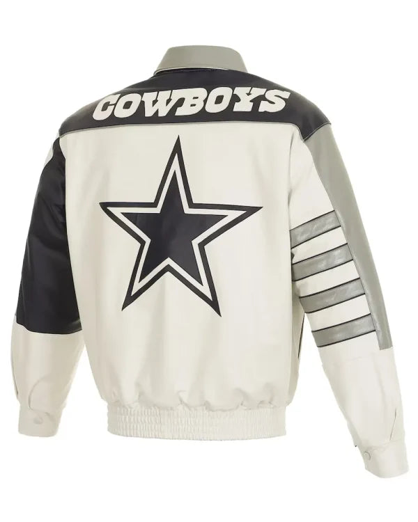Dallas Cowboys Colorblock Leather Jacket