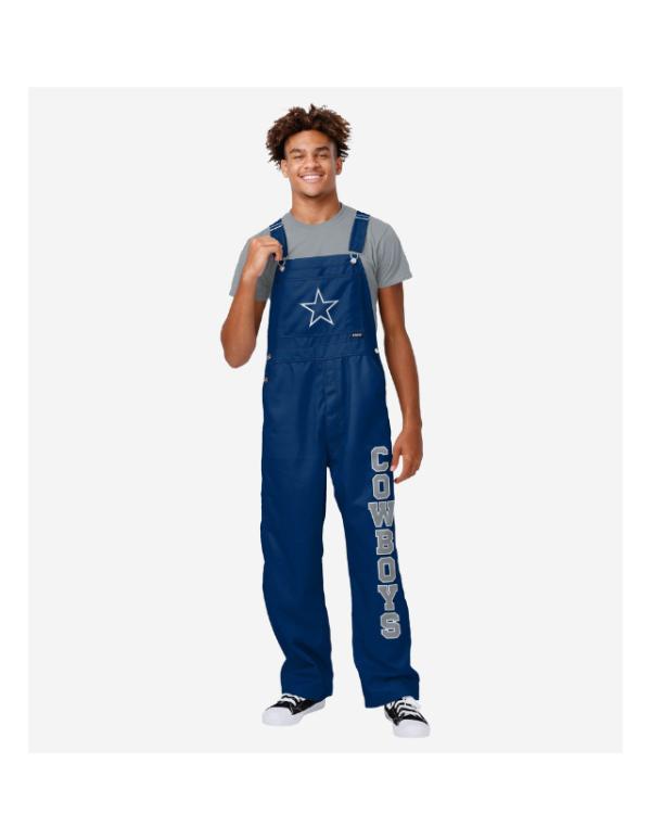 Dallas Cowboys Men’s Solid Wordmark Bib Overalls