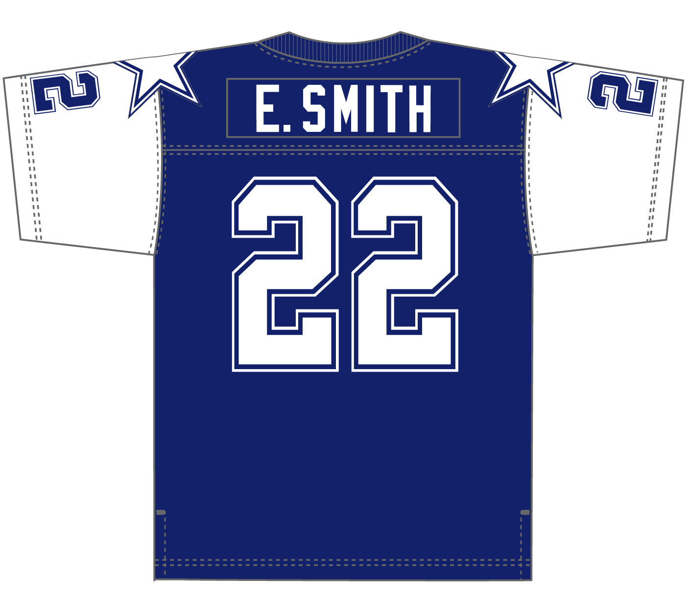 Dallas Cowboys Emmitt Smith Dark Jersey WorthVee