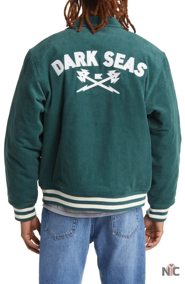 Dark Seas Cotton Corduroy Varsity Jacket Clanton Jacket