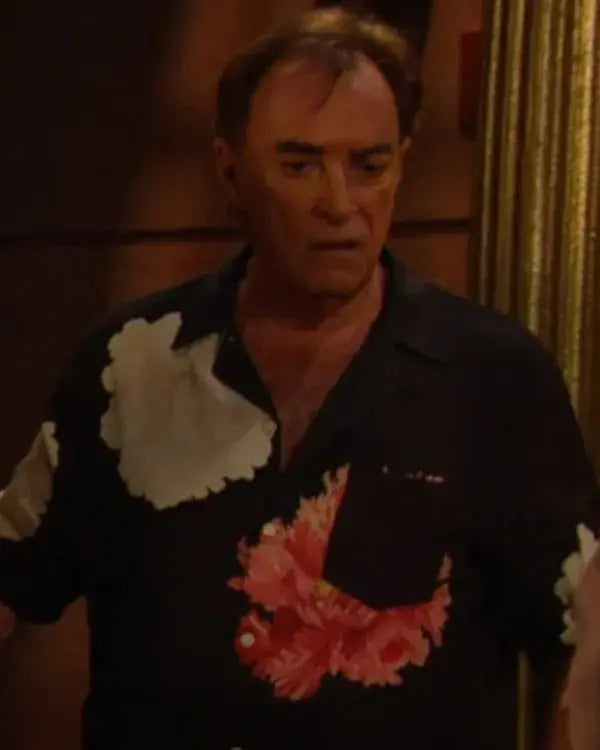 Days of Our Lives 2025 Thaao Penghlis Floral Black Shirt