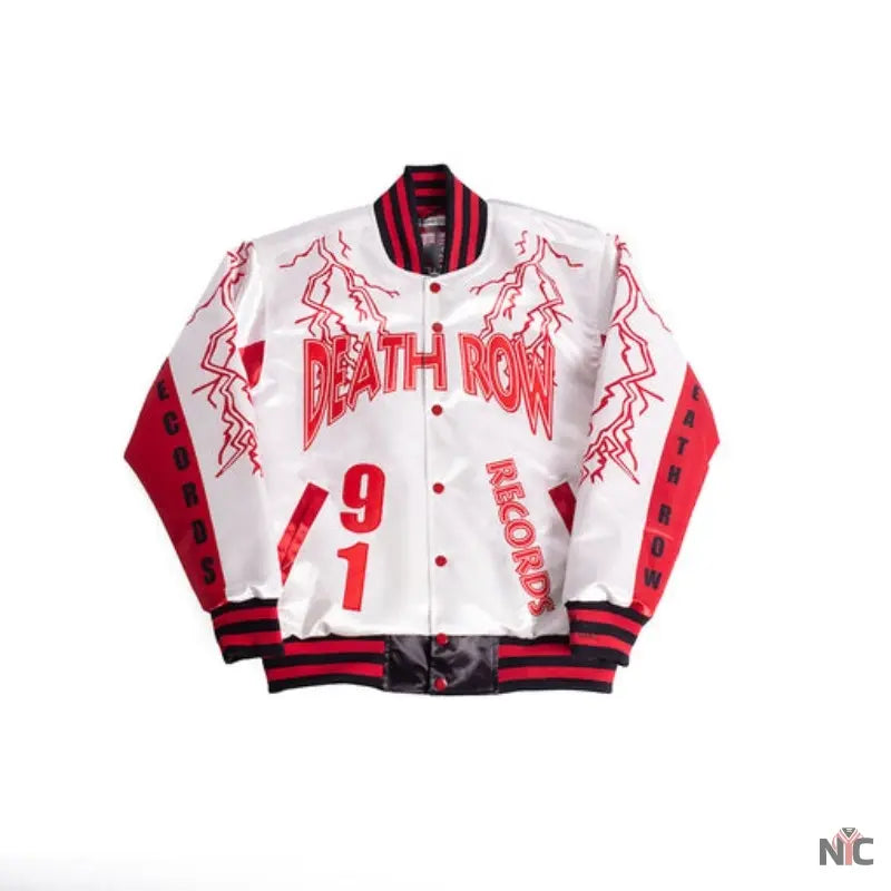 Death Row Lightning Satin Jacket Clanton Jacket