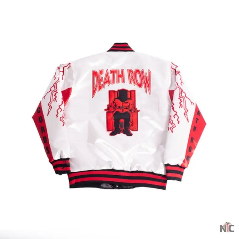 Death Row Lightning Satin Jacket Clanton Jacket