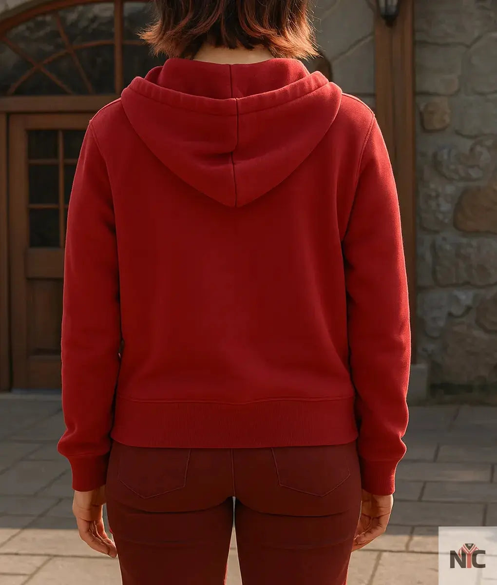 Death of a Unicorn Jenna Ortega Red Hoodie Clanton Jacket