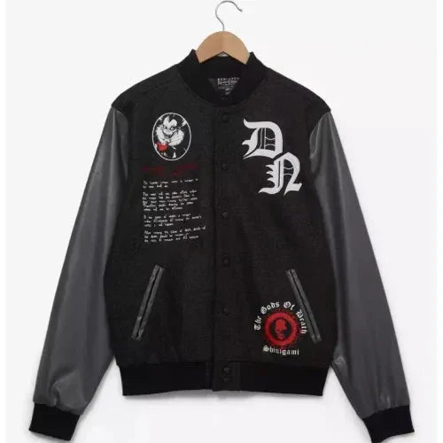 Death Note Black Varsity Jacket Clanton Jacket